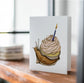 PinkPolish Design Note Cards "Snail Celebration" Handmade Notecard