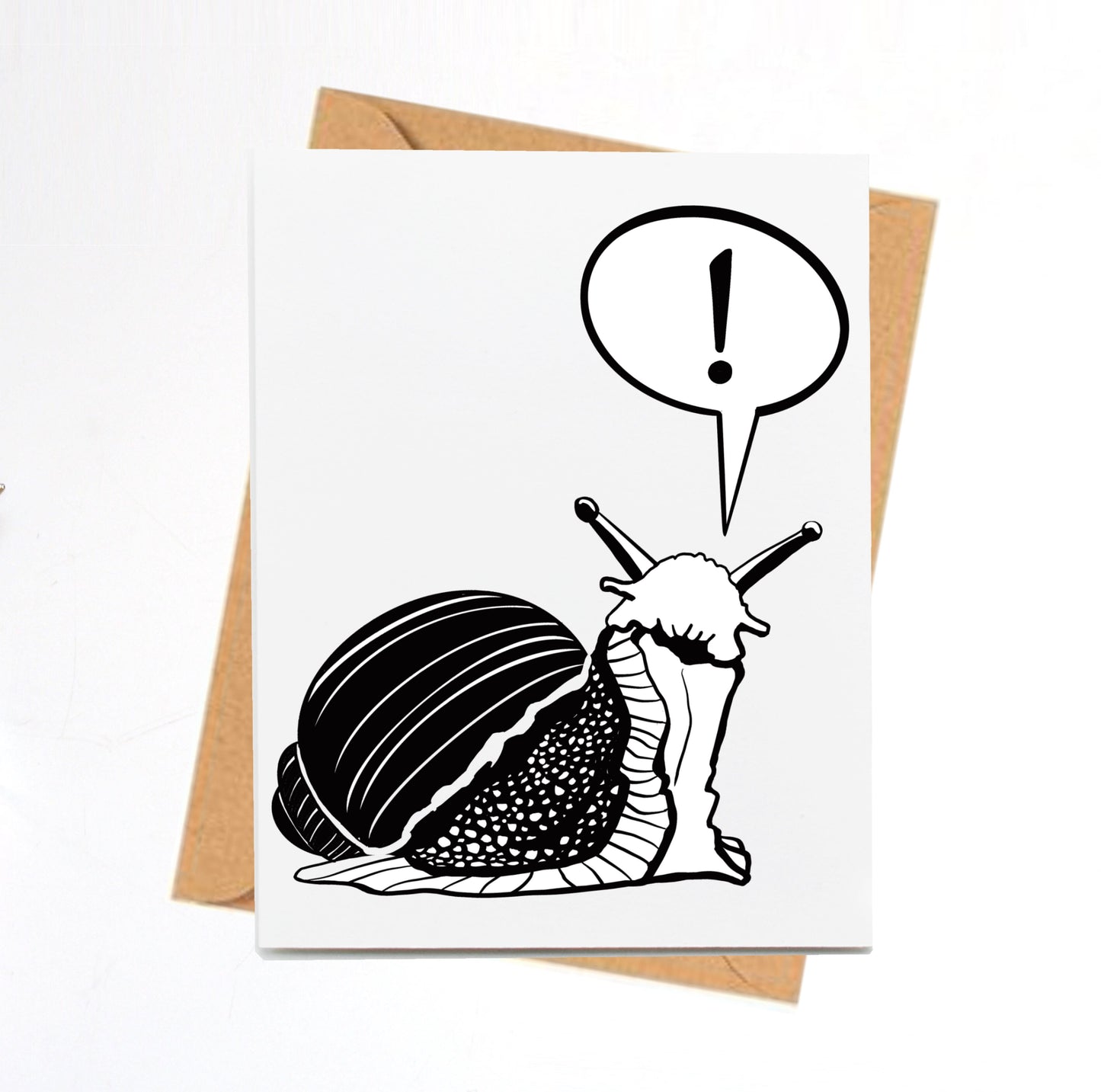 PinkPolish Design Note Cards "Snail Surprise" Handmade Notecard
