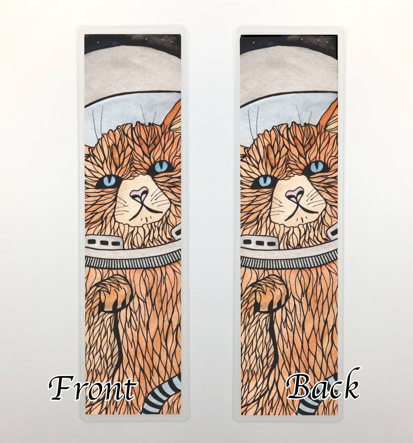 PinkPolish Design Bookmarks "Space Kitty", 2-Sided Bookmark