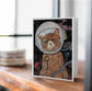 PinkPolish Design Note Cards "Space Kitty" Handmade Notecard