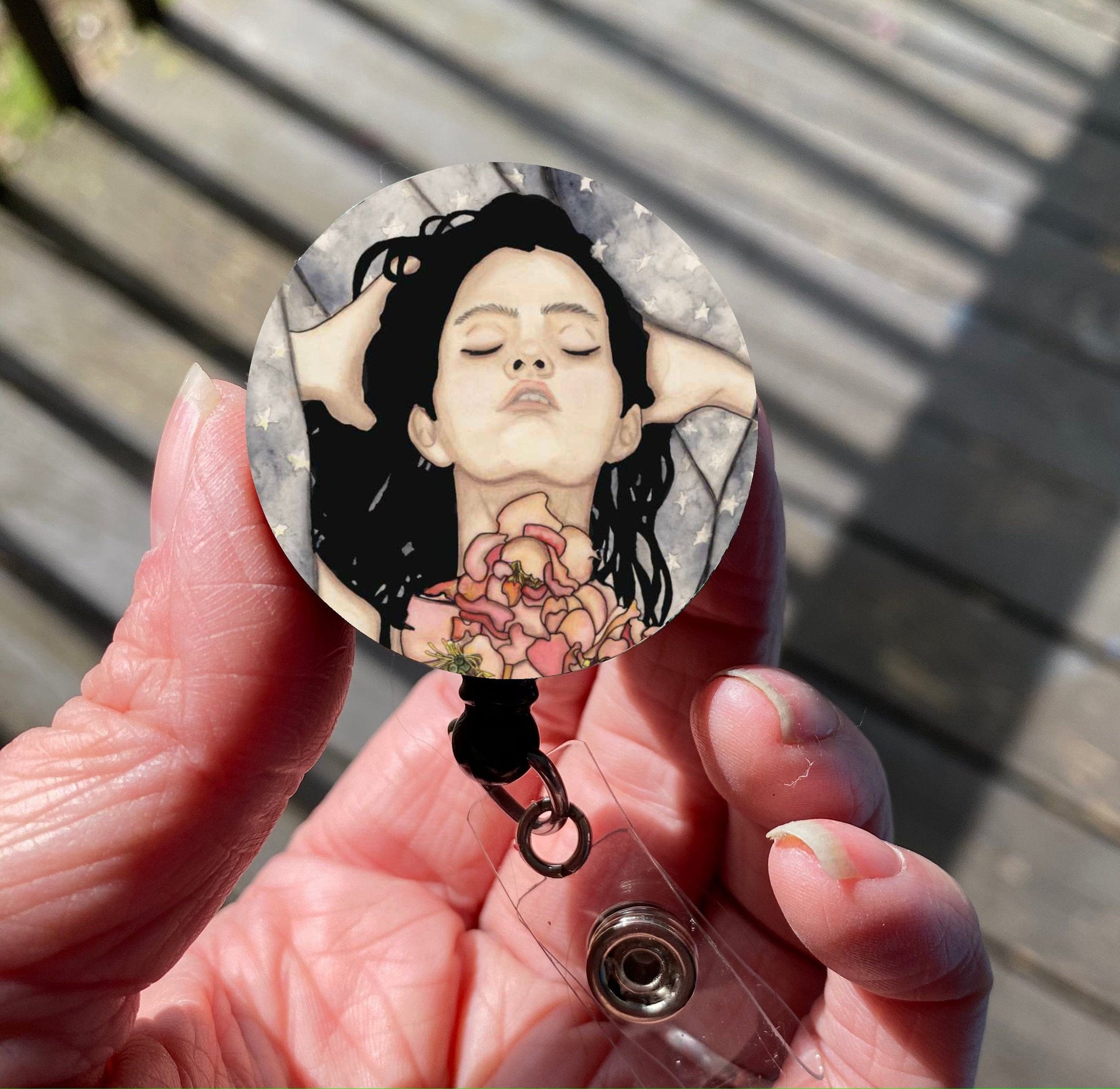 PinkPolish Design Badge Reels & Lanyards "Speak Up" Retractable Badge Reel