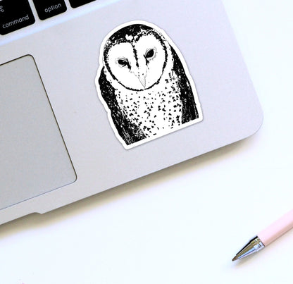PinkPolish Design Stickers "Spotted Barn Owl" Die Cut Vinyl Sticker