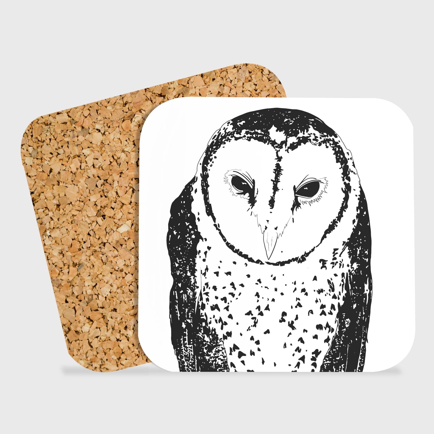PinkPolish Design Coasters "Spotted Barn Owl" Drink Coaster