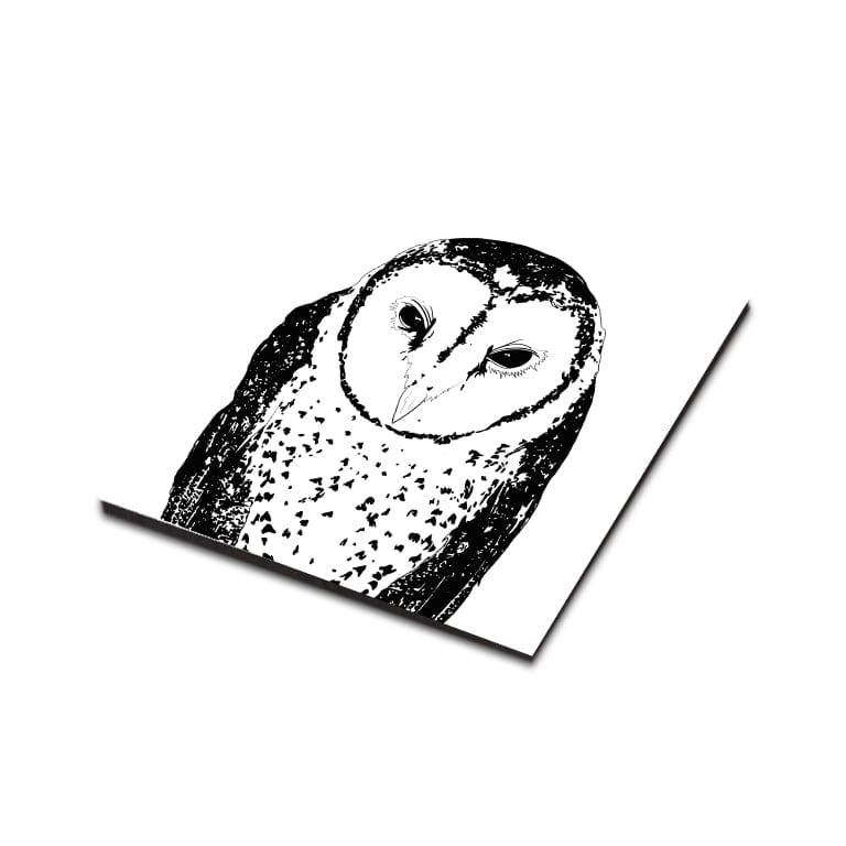 PinkPolish Design Magnets "Spotted Barn Owl" Wood Refrigerator Magnet