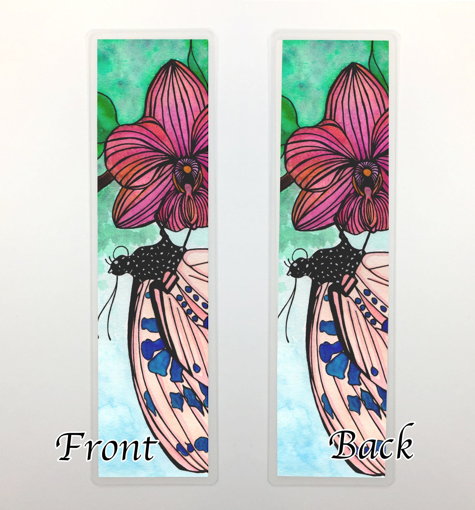 PinkPolish Design Bookmarks "Spotted Butterfly" 2-Sided Bookmark