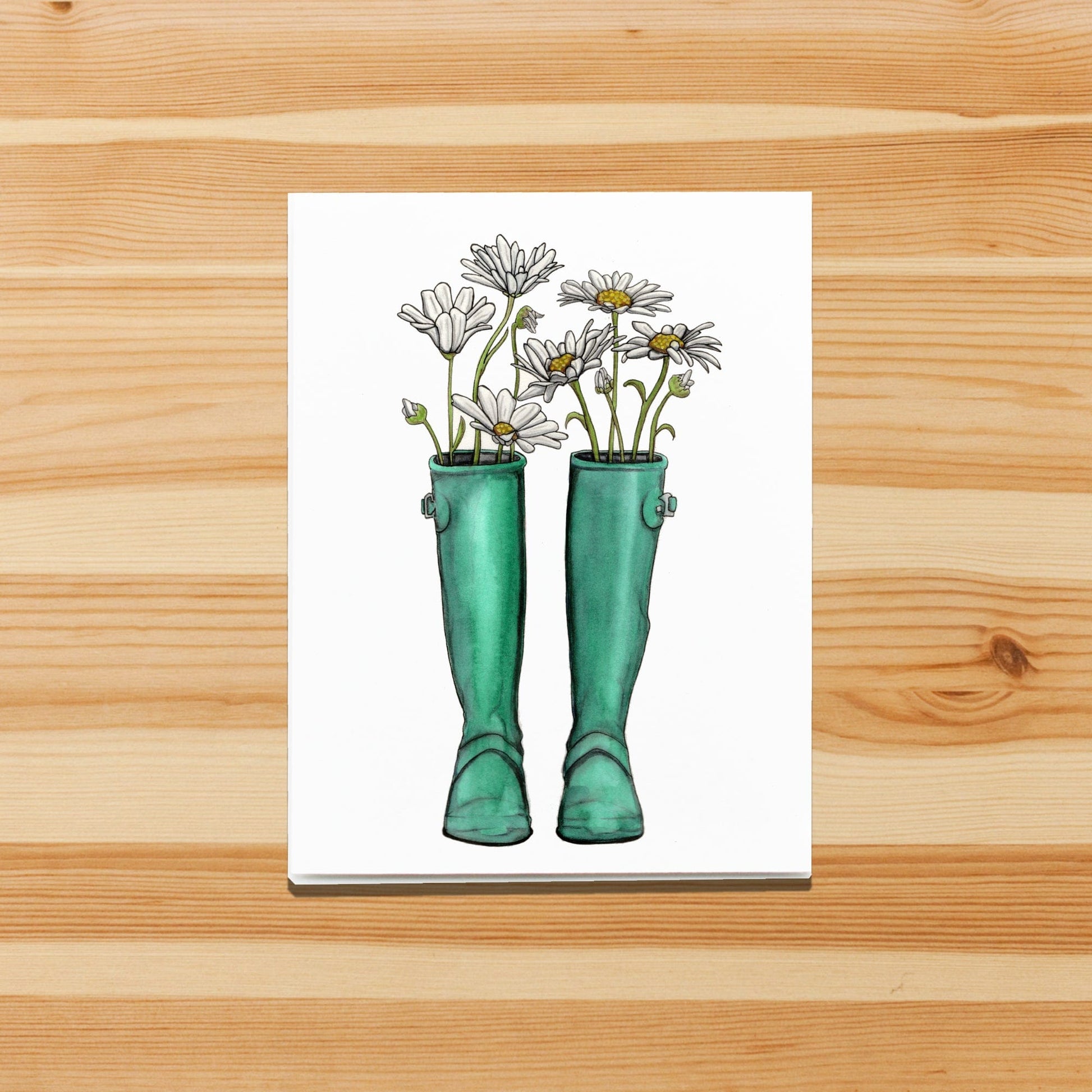 PinkPolish Design Note Cards "Spring Blooms" Handmade Notecard