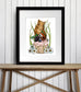 PinkPolish Design Art Prints "Squirrel Celebration" Watercolor Painting: Art Print