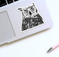 PinkPolish Design Stickers "Stunned Owl" Die Cut Vinyl Sticker