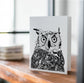 PinkPolish Design Note Cards "Stunned Owl" Handmade Notecard