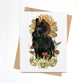 PinkPolish Design Note Cards "Sunny Bun Bun" Handmade Notecard