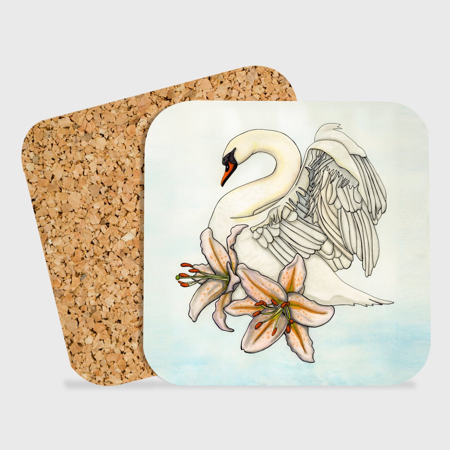 PinkPolish Design Coasters "Swan Song" Drink Coaster