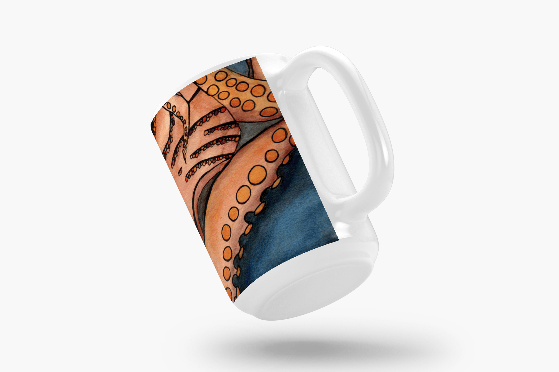PinkPolish Design Coasters "Tentacles" 15oz Mug