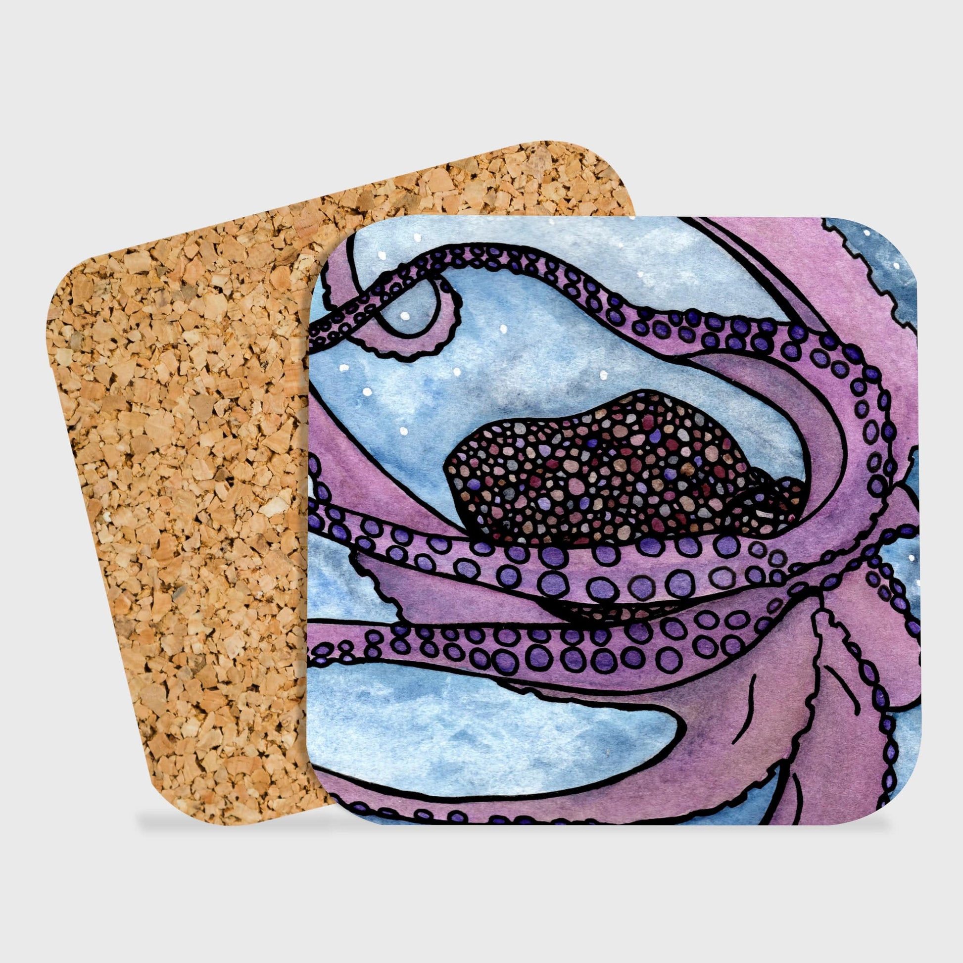 PinkPolish Design Coasters "Thankful Octopus" Drink Coaster