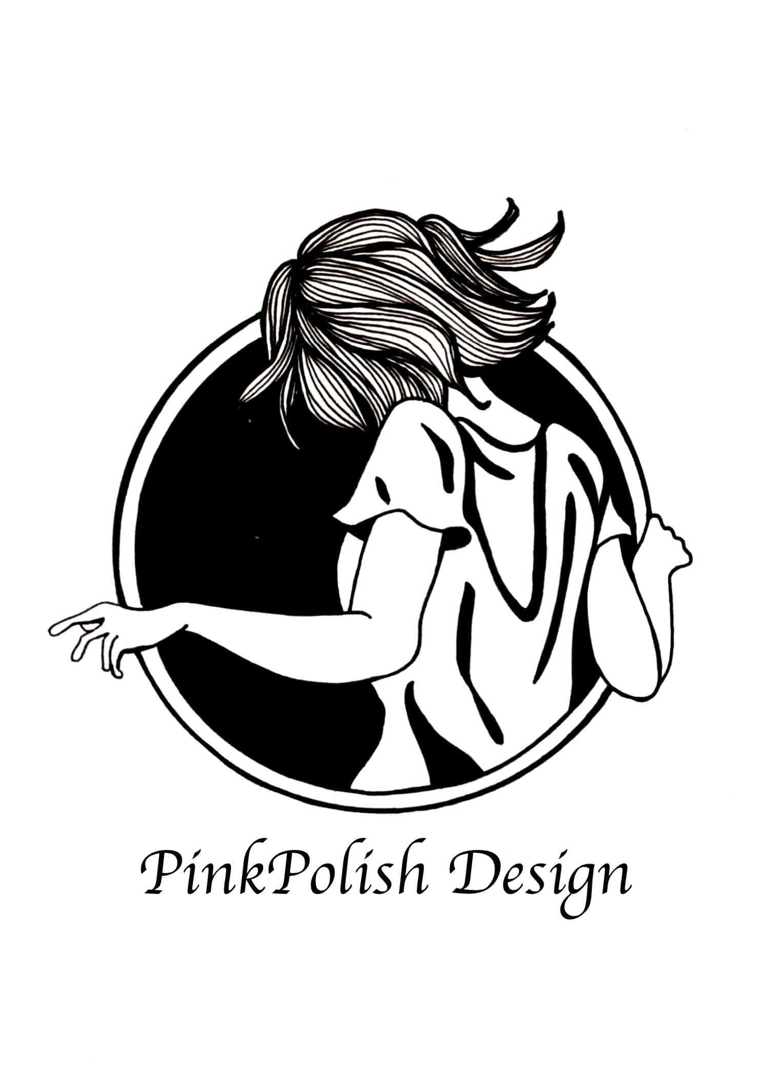 PinkPolish Design Art Prints "Through the Looking Glass" Ink Drawing: Art Print