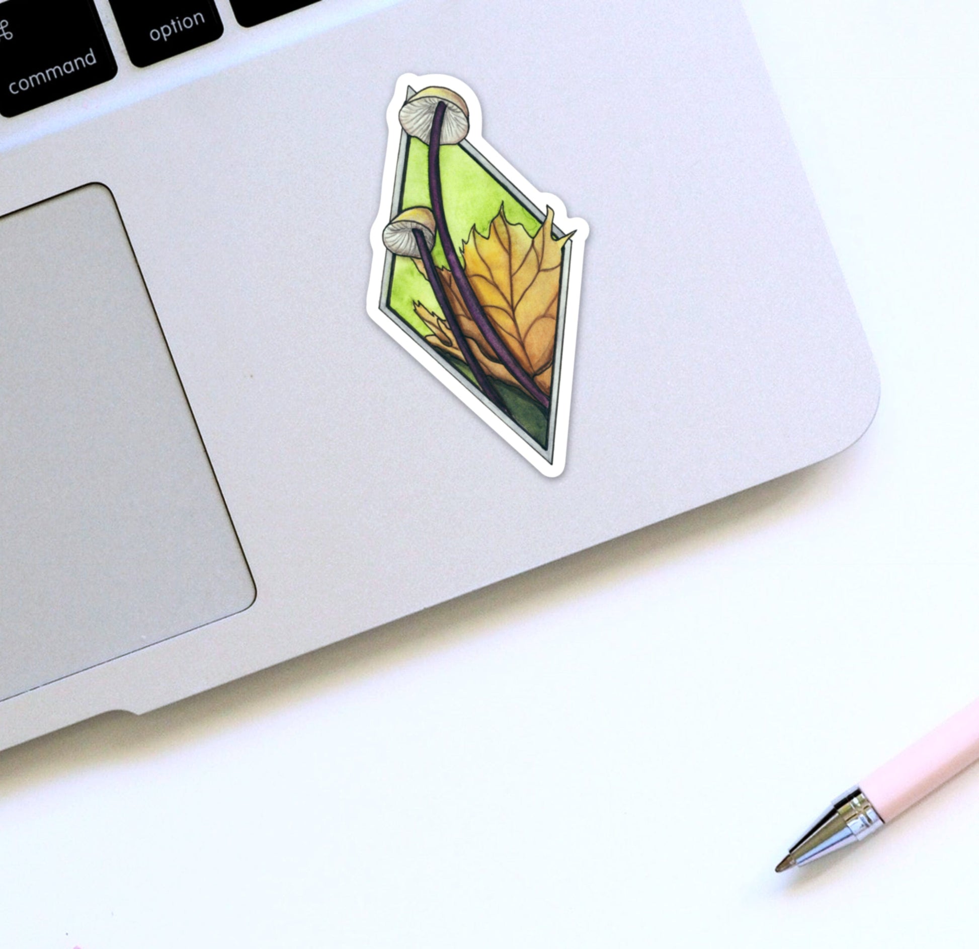 PinkPolish Design Stickers "Tiny Mushrooms 1" Die Cut Vinyl Sticker