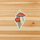 PinkPolish Design Stickers "Tiny Mushrooms 2" Die Cut Vinyl Sticker