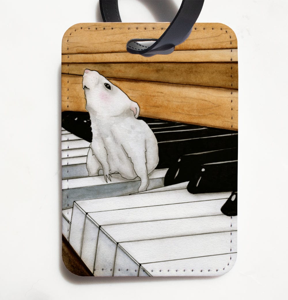 PinkPolish Design Luggage Tag Tiny Pianist Luggage Tag