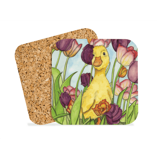 PinkPolish Design Coasters "Tulip the Duckling" Drink Coaster