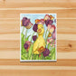 PinkPolish Design Note Cards "Tulip the Duckling" Handmade Notecard