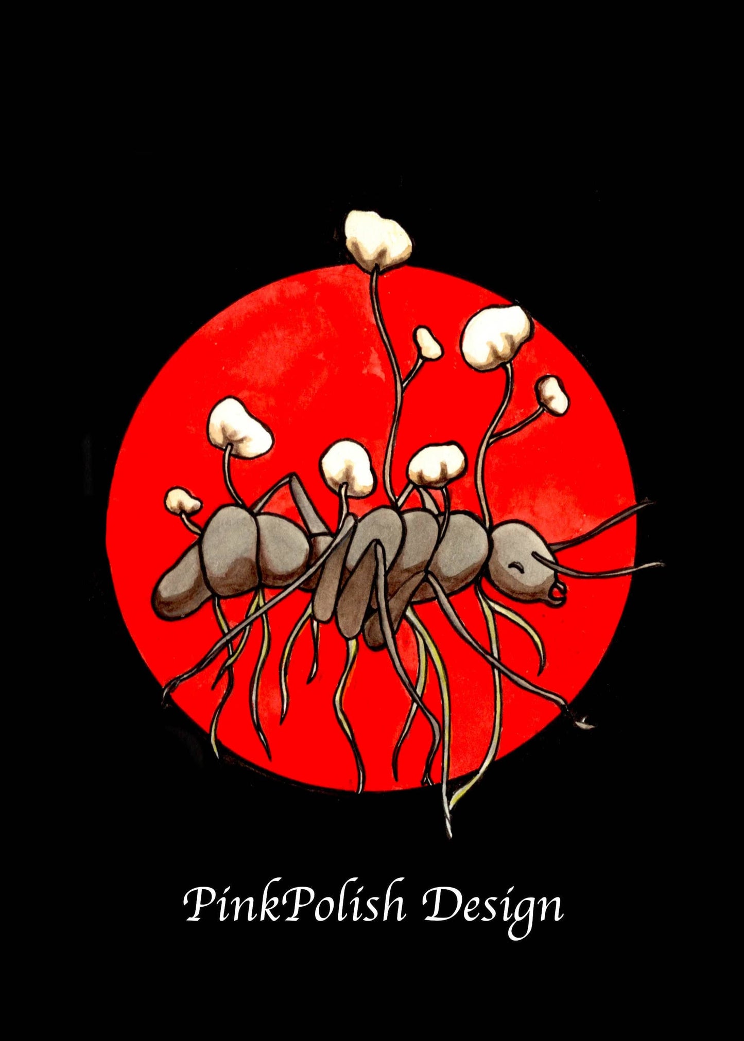 PinkPolish Design Art Prints "Zombie Ant" Watercolor Painting: Art Print