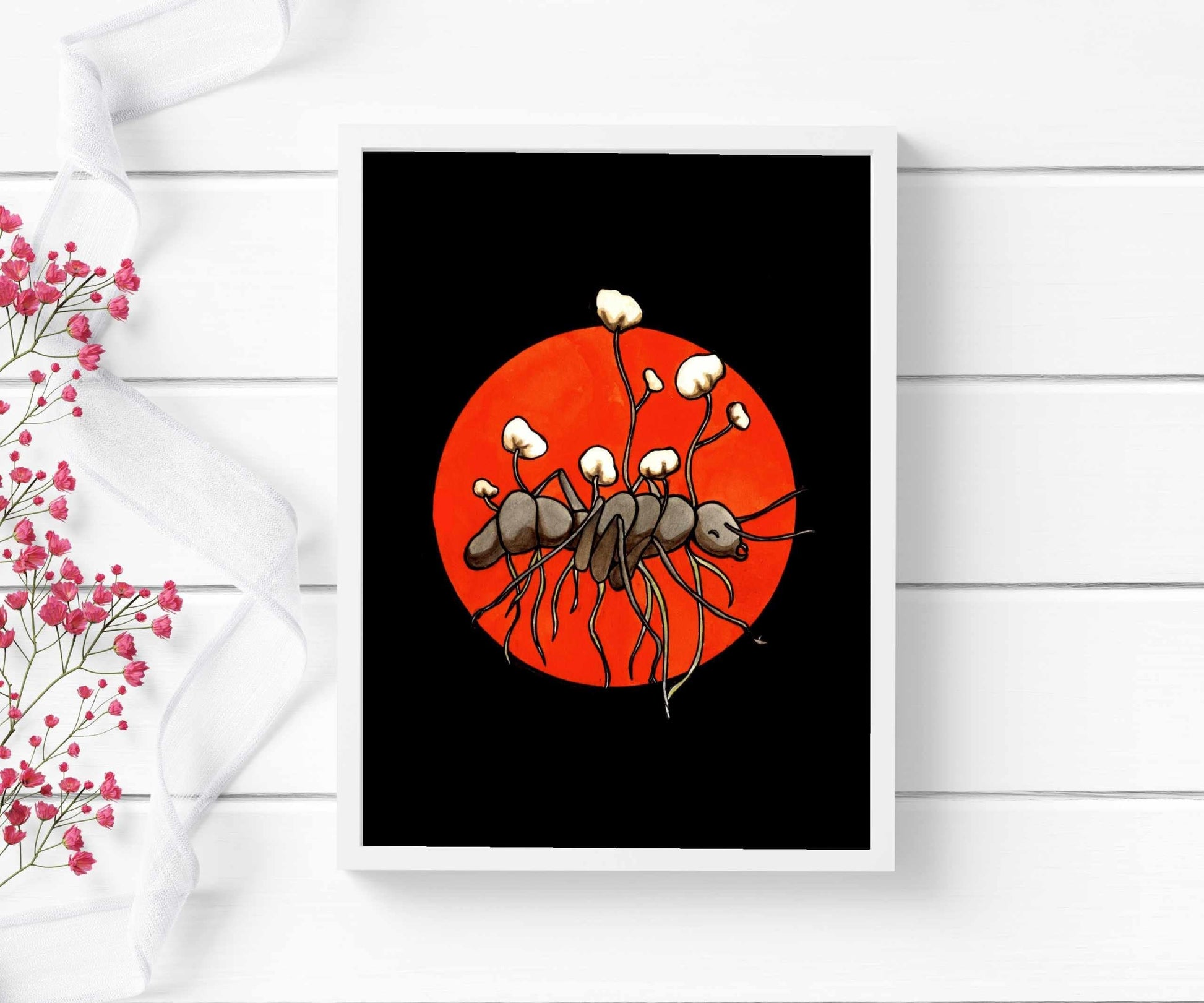 PinkPolish Design Art Prints "Zombie Ant" Watercolor Painting: Art Print