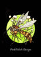 PinkPolish Design Art Prints "Zombie Wasp"  Watercolor Painting: Art Print